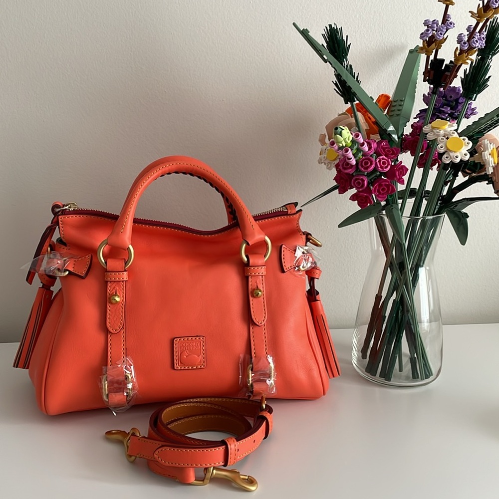 NWT Dooney and Bourke Florentine Mini Satchel in Salmon